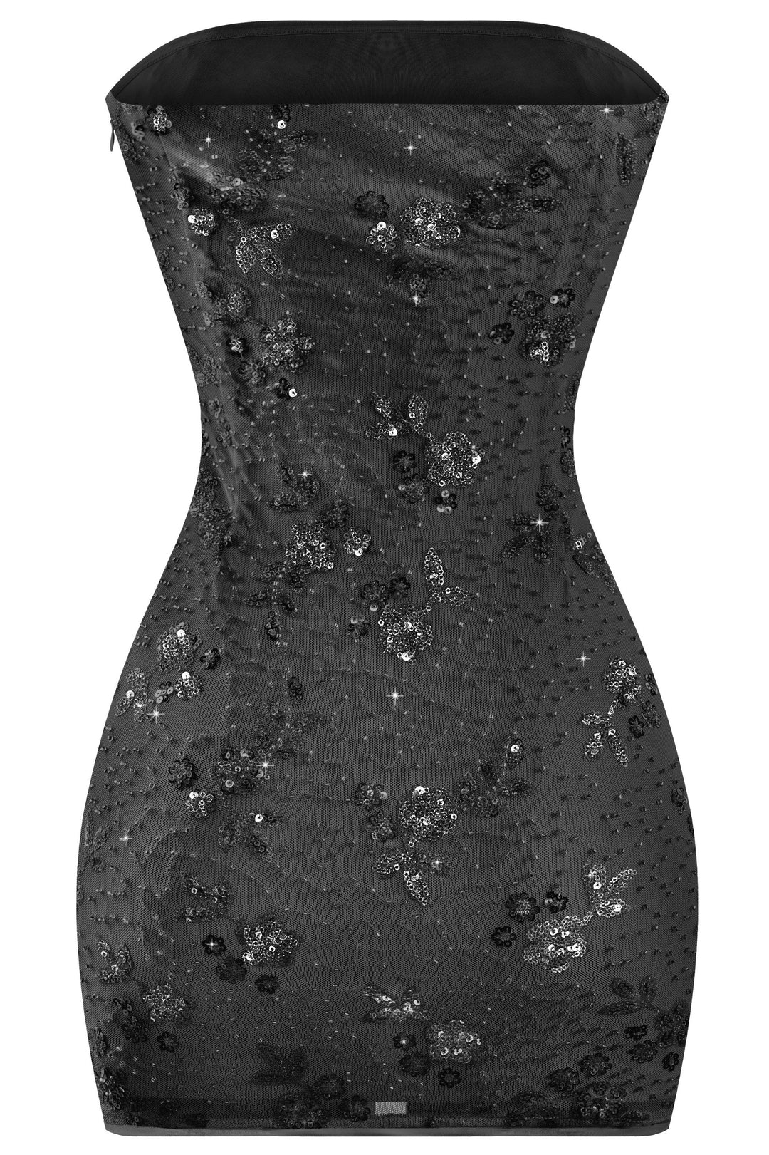 Strapless Embellished Mini Dress
