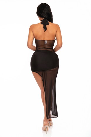 Mesh Halter Dress