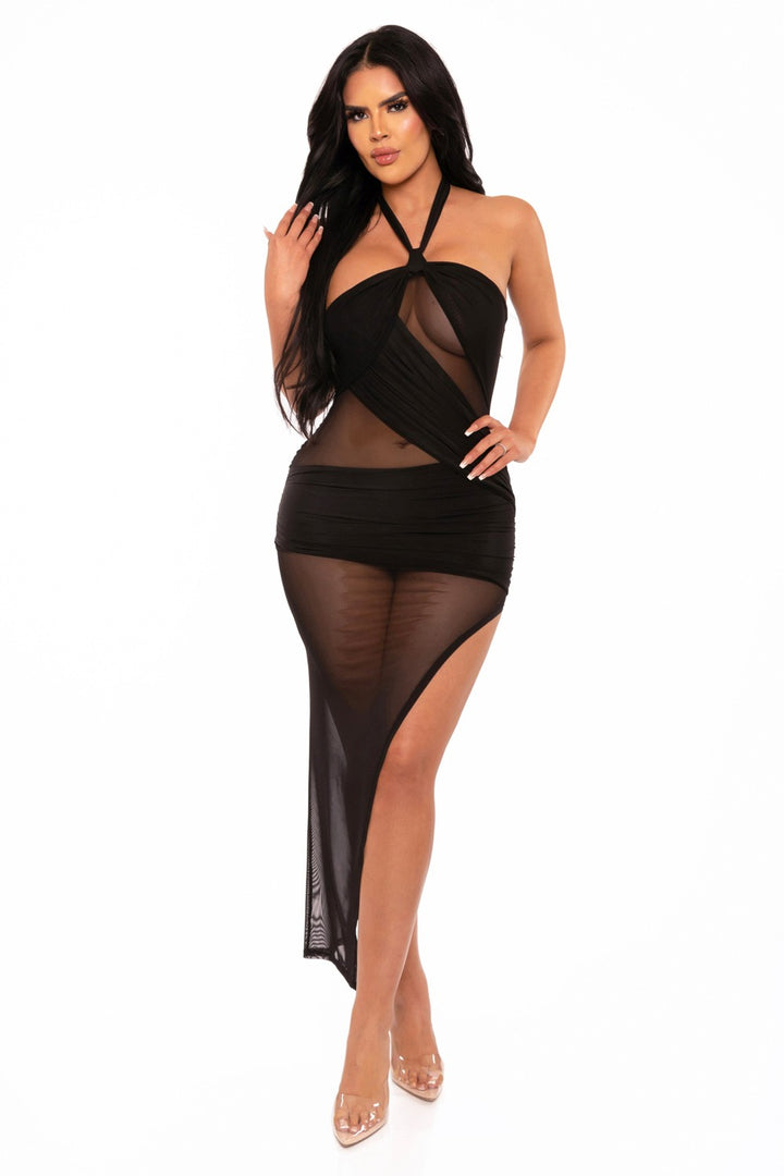 Mesh Halter Dress