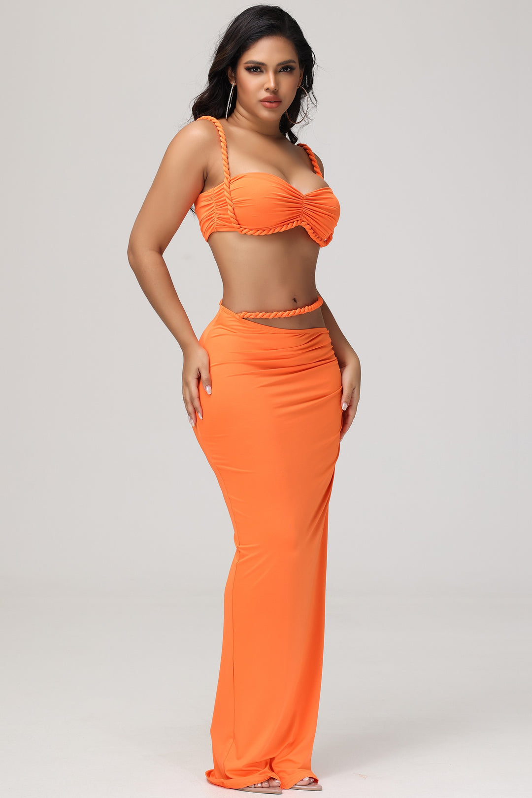 Jenna Twisted Straps Skirt Set