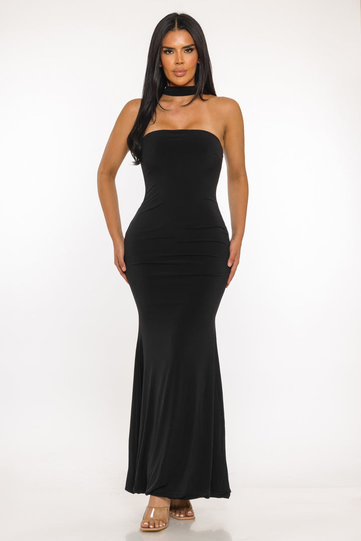 Crimson Whisper Gown
