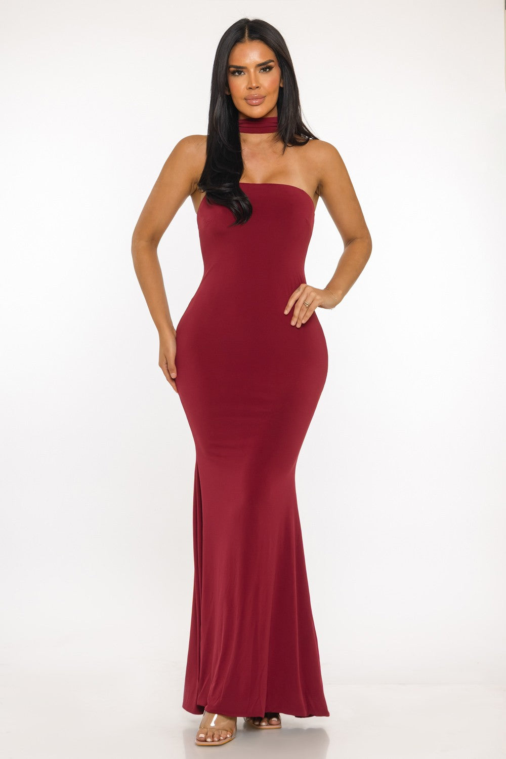 Crimson Whisper Gown