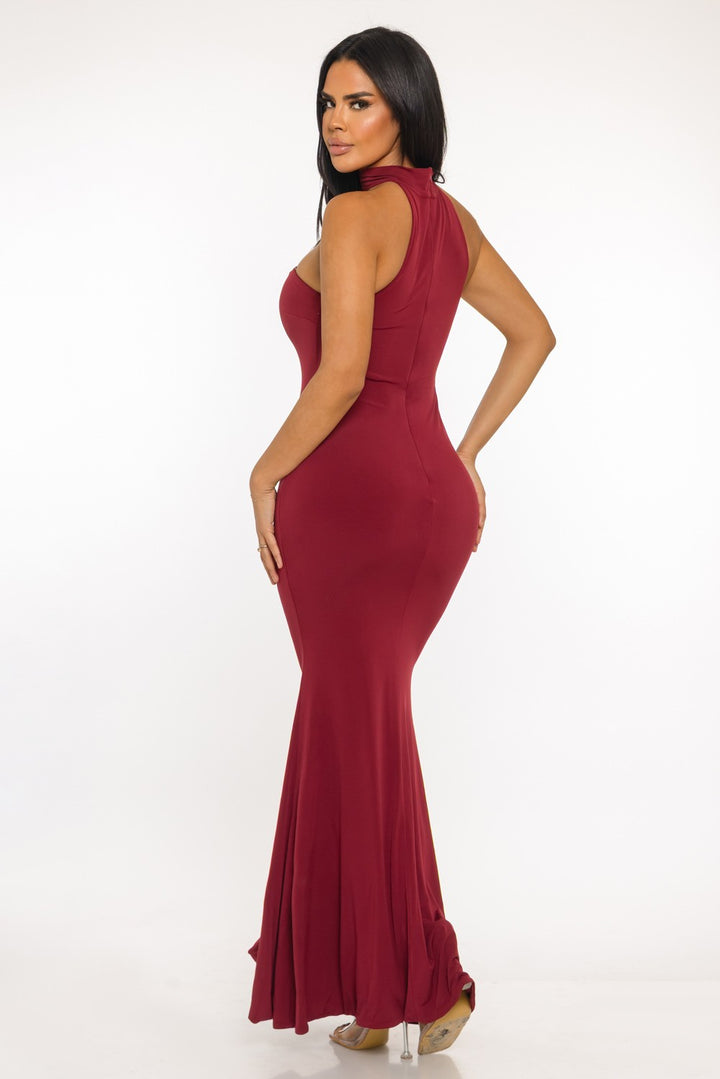 Crimson Whisper Gown