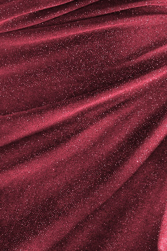 Halter Deep Plunge Glitter Mini Dress