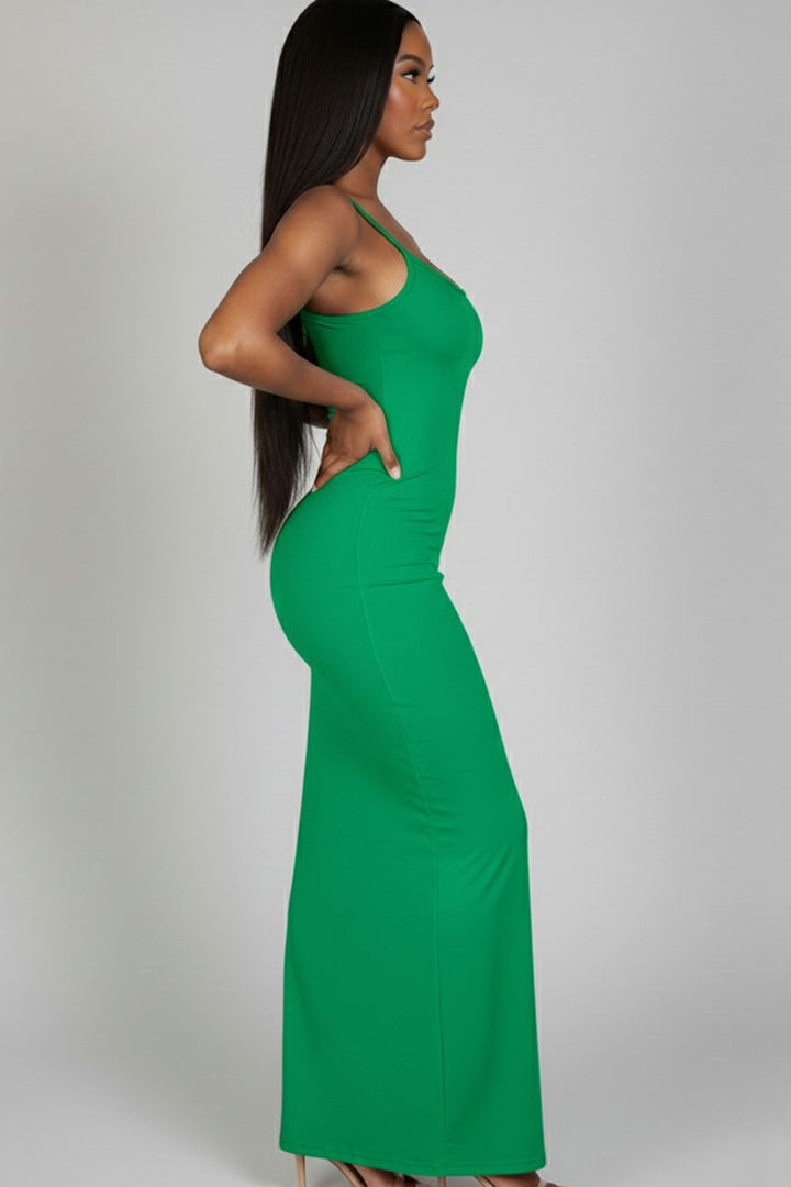 Ribbed Mermaid Hem Cami Dress