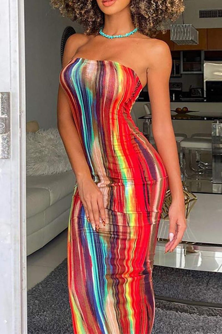 Trendy Strapless Dress, Perfect For Events