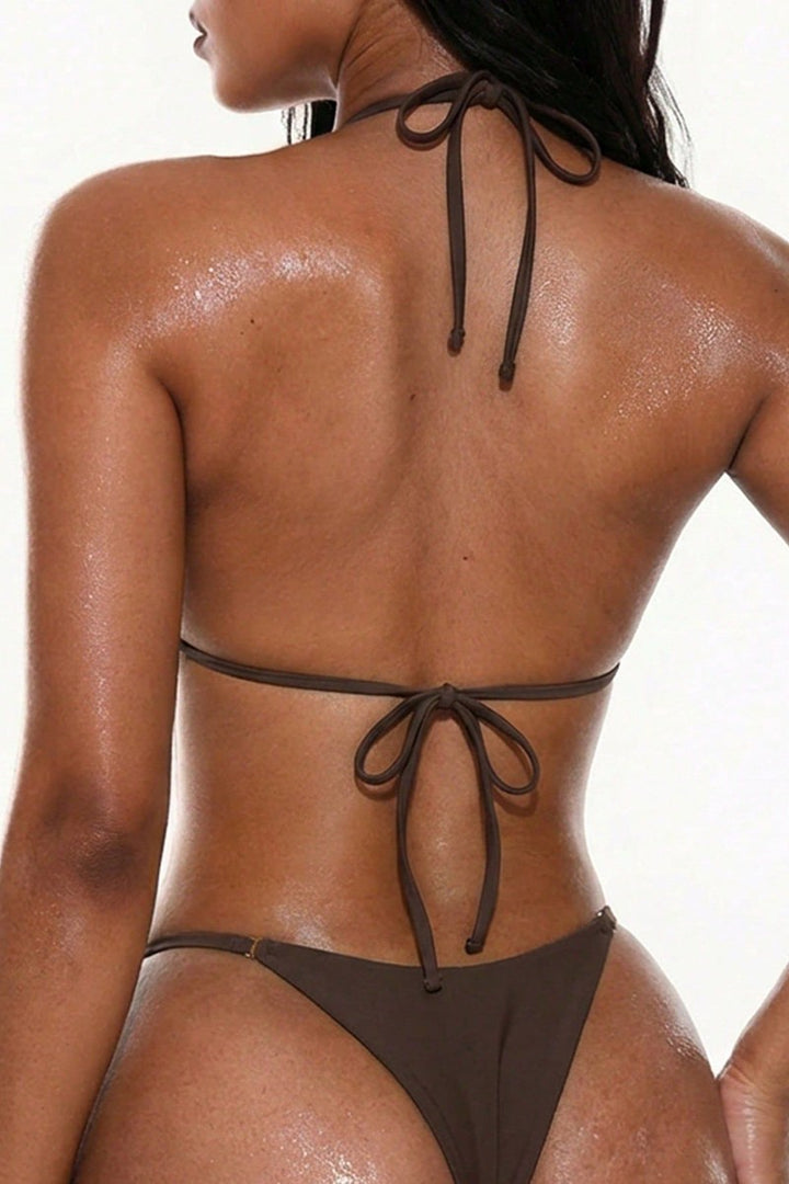 Studded Triangle Bikini Set