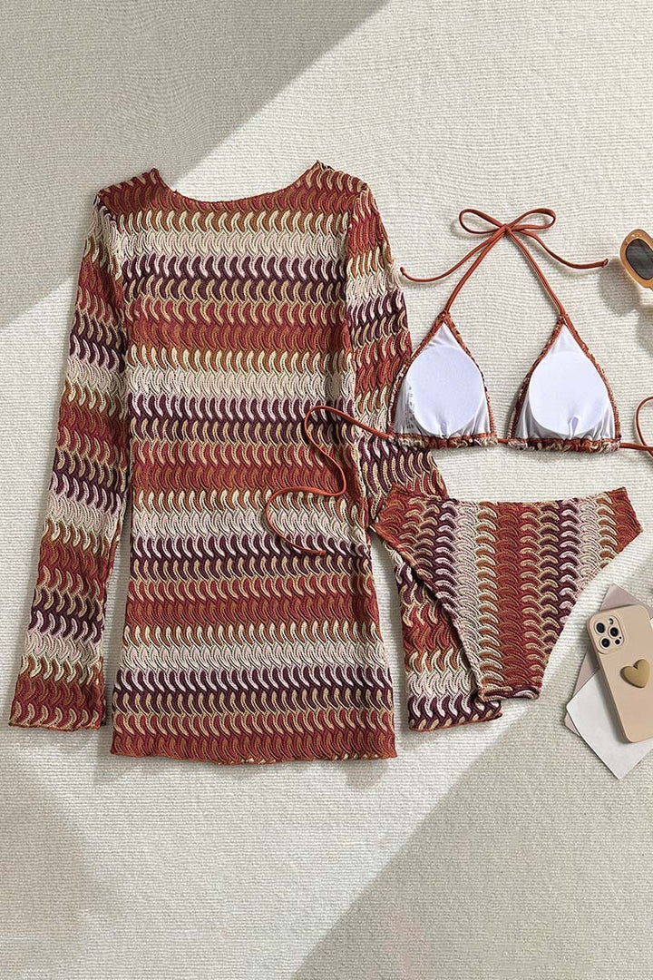 Crochet Bikini Set with Cover-Up