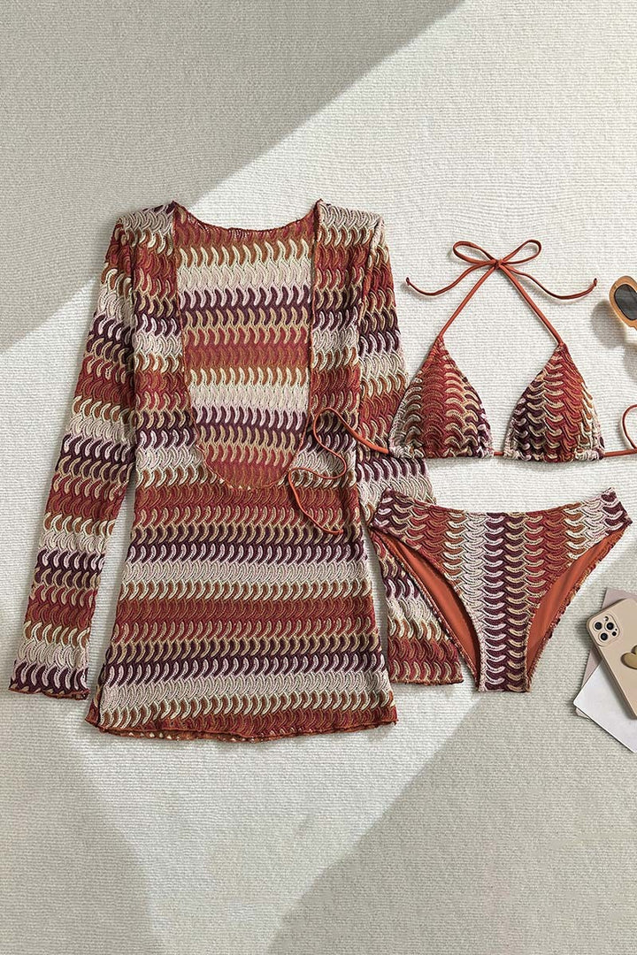 Crochet Bikini Set with Cover-Up