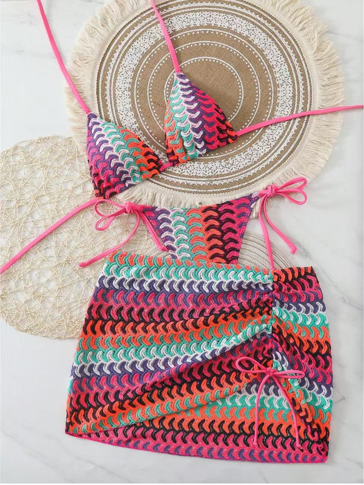Crochet Bikini 3 Piece Set