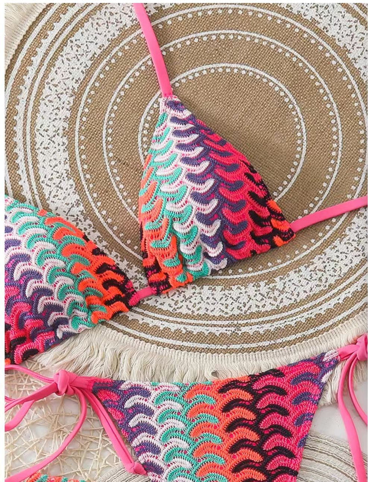 Crochet Bikini 3 Piece Set