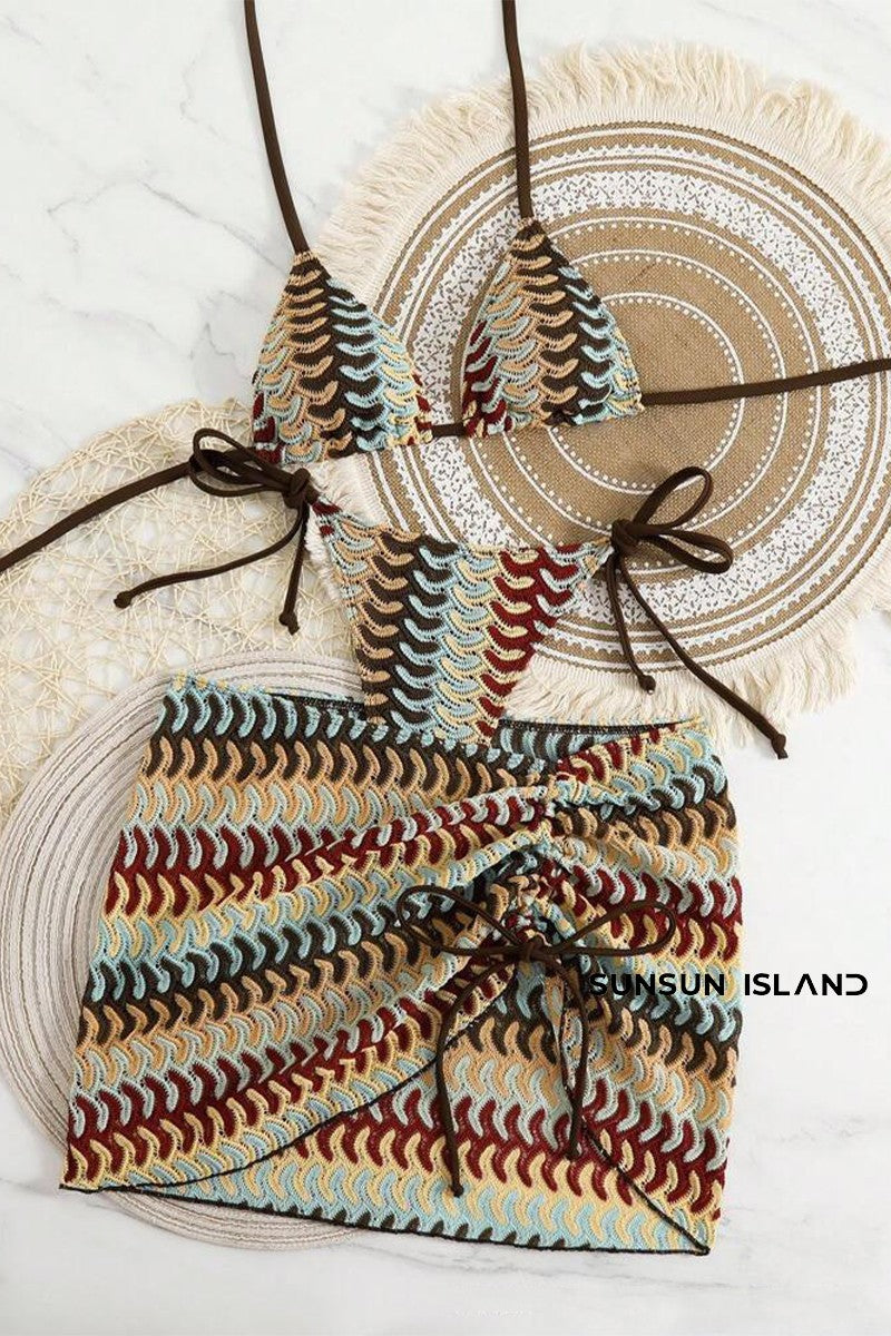 Crochet Bikini 3 Piece Set