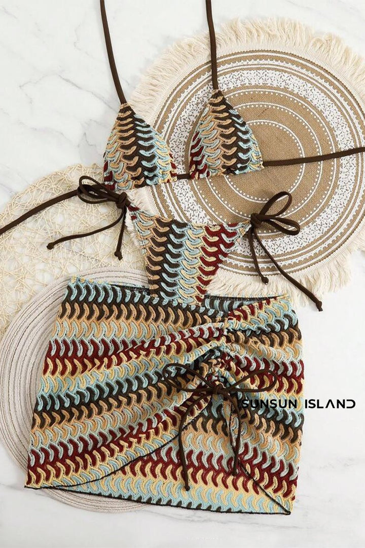 Crochet Bikini 3 Piece Set