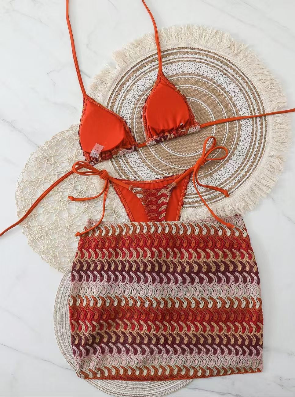 Crochet Bikini 3 Piece Set