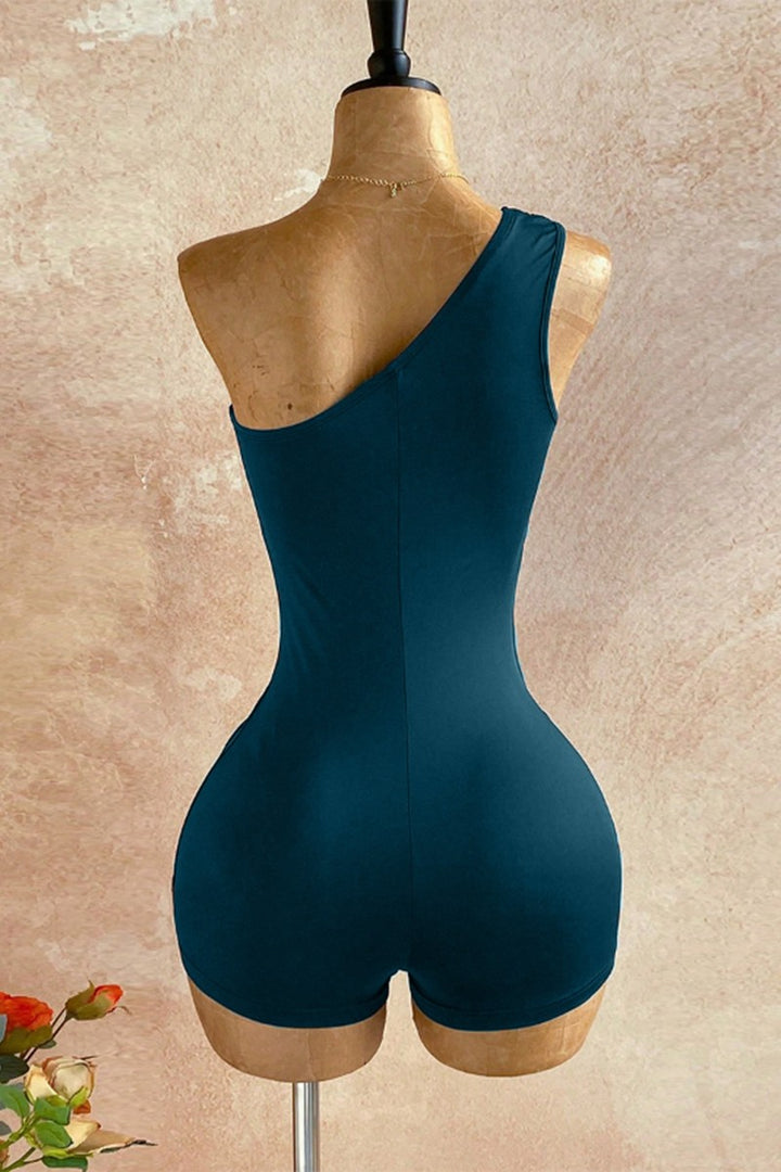 One-shoulder Bodycon Romper