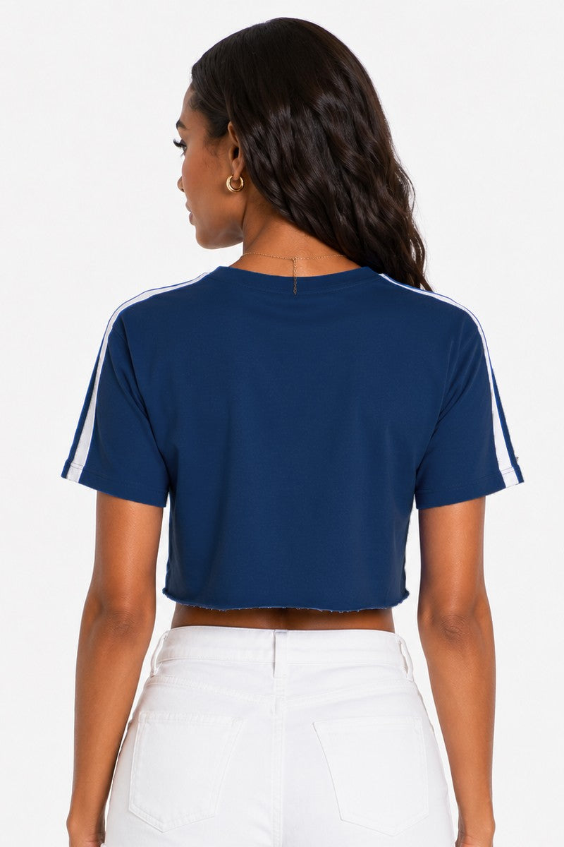 Women's Italia Cropped Soccer Jersey Tee