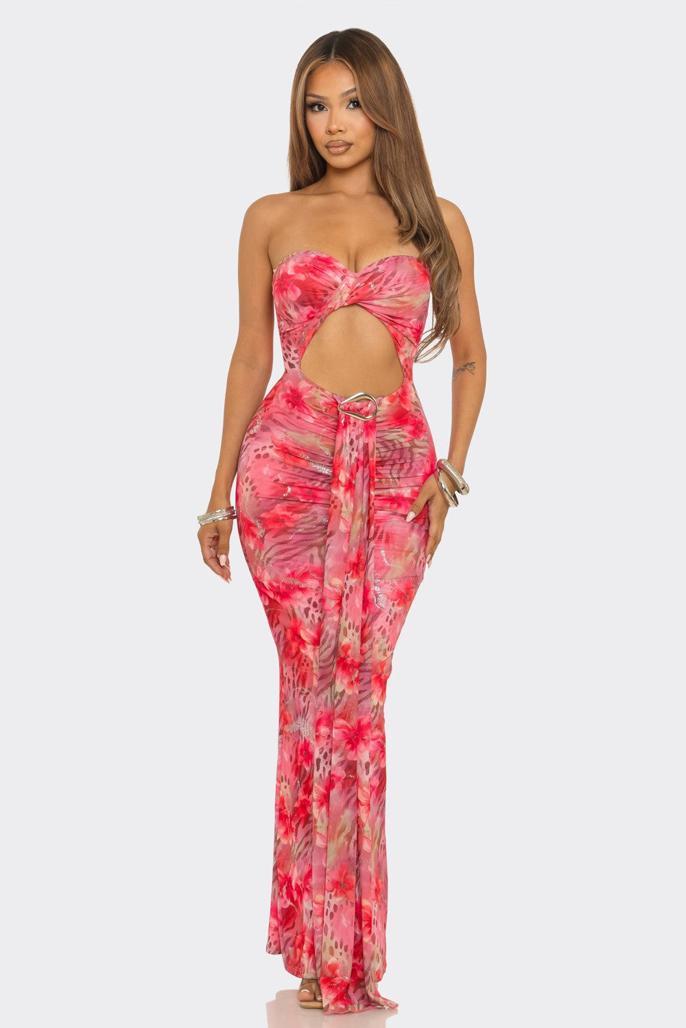 Tube Printed Maxi Dress