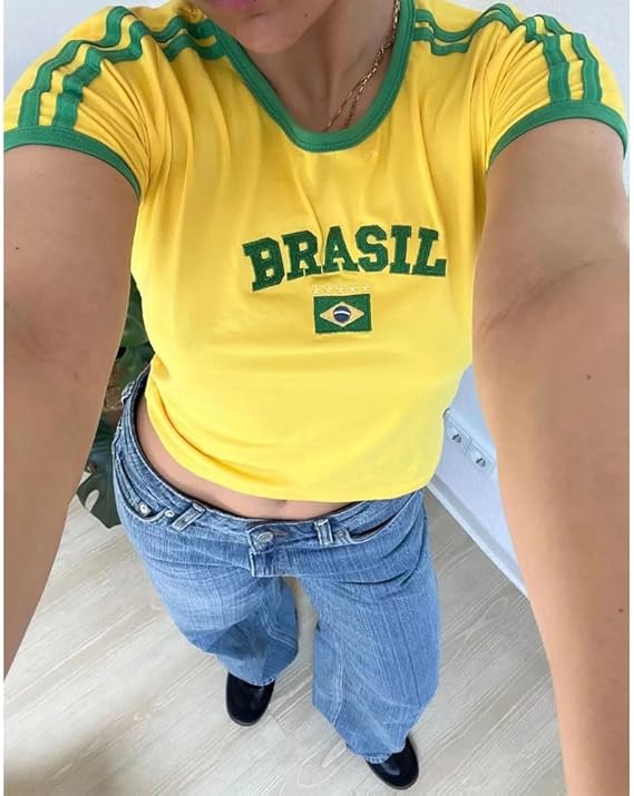 Women's World Cup Y2K Baby Tee Crop Top