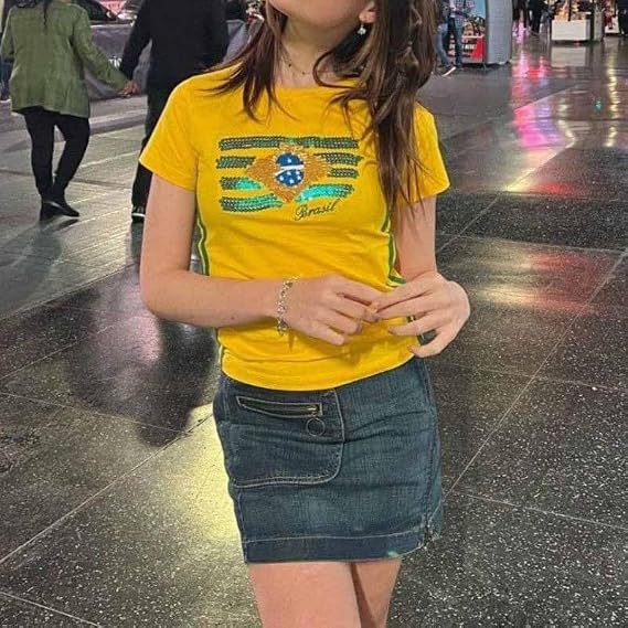 Women's World Cup Y2K Baby Tee Crop Top