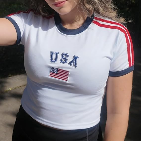 Women's World Cup Y2K Baby Tee Crop Top
