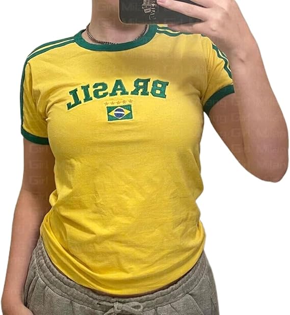 Women's World Cup Y2K Baby Tee Crop Top