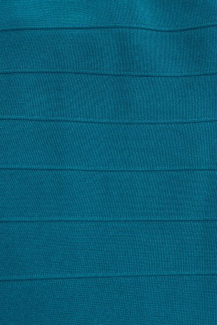 Teal Bandage Mini Dress