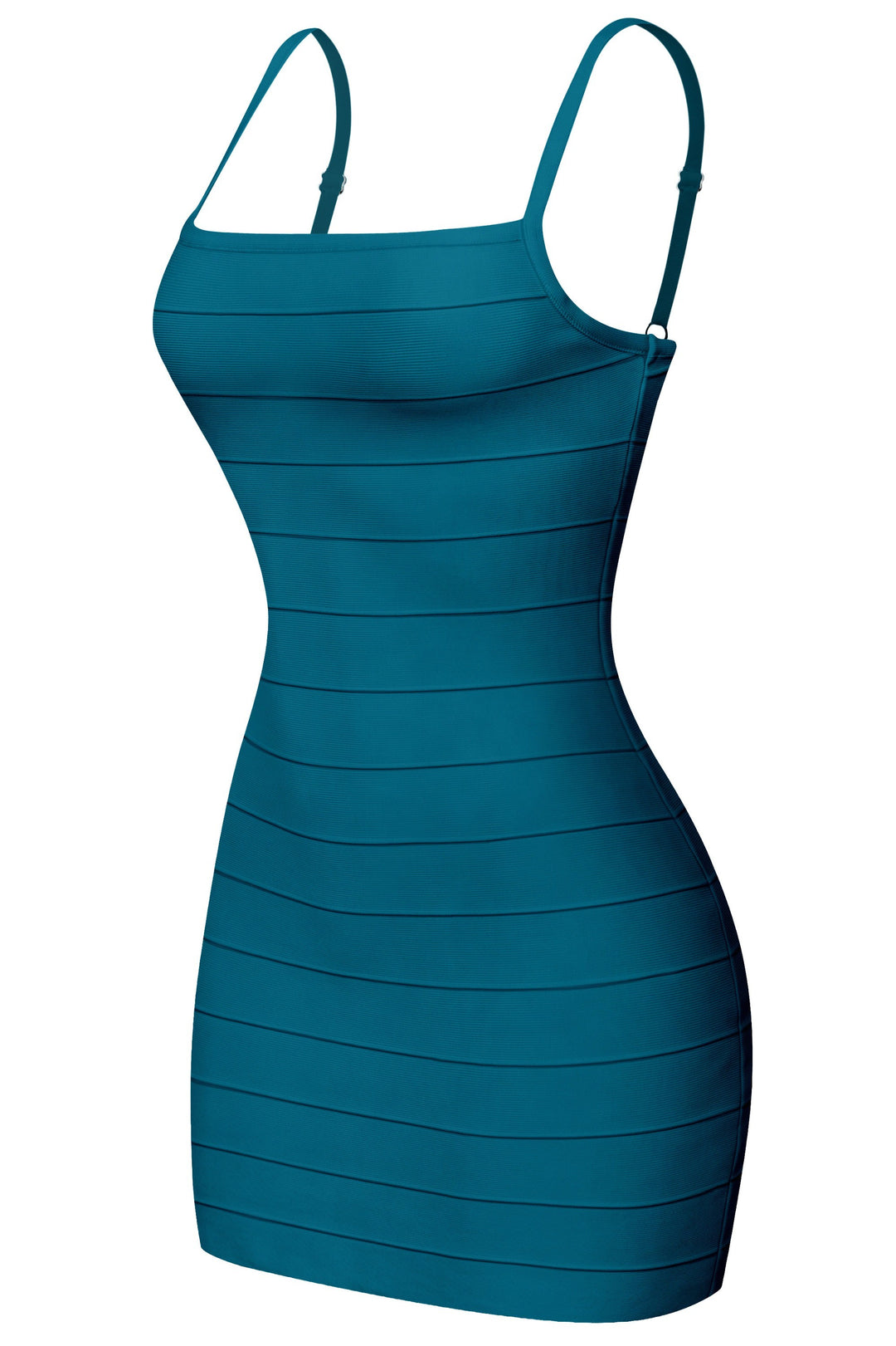 Teal Bandage Mini Dress