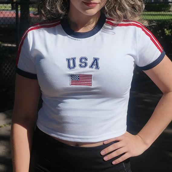 Women's World Cup Y2K Baby Tee Crop Top