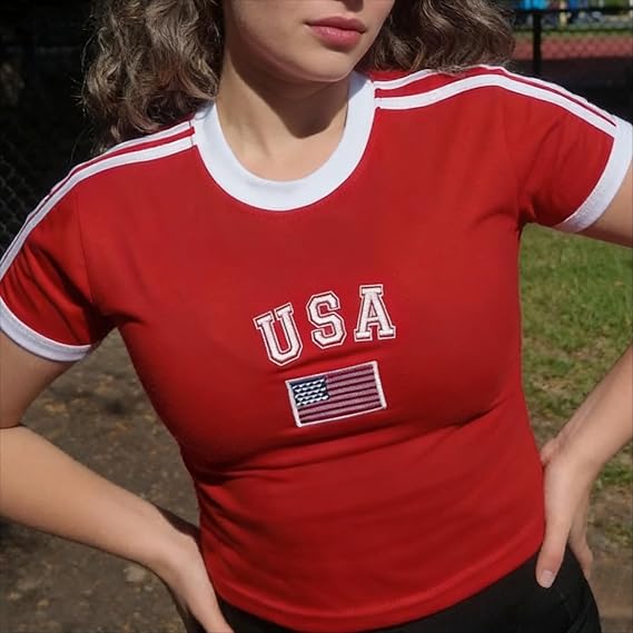 Women's World Cup Y2K Baby Tee Crop Top
