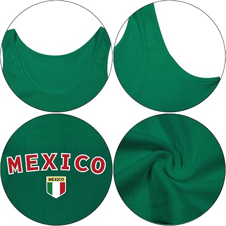 Women's Mexico Ribbed Crop Tank Top