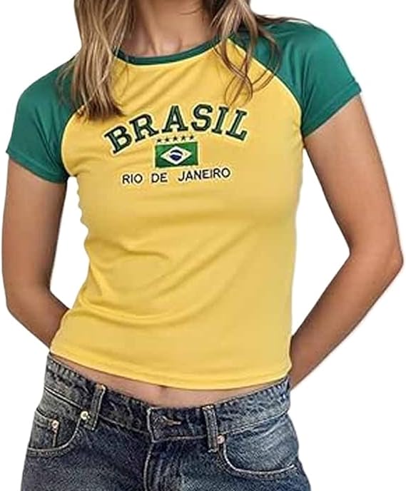 Women's World Cup Y2K Baby Tee Crop Top