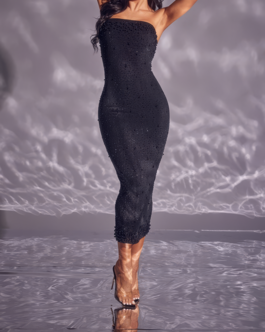Glitter Pearl & Rhinestone Dress