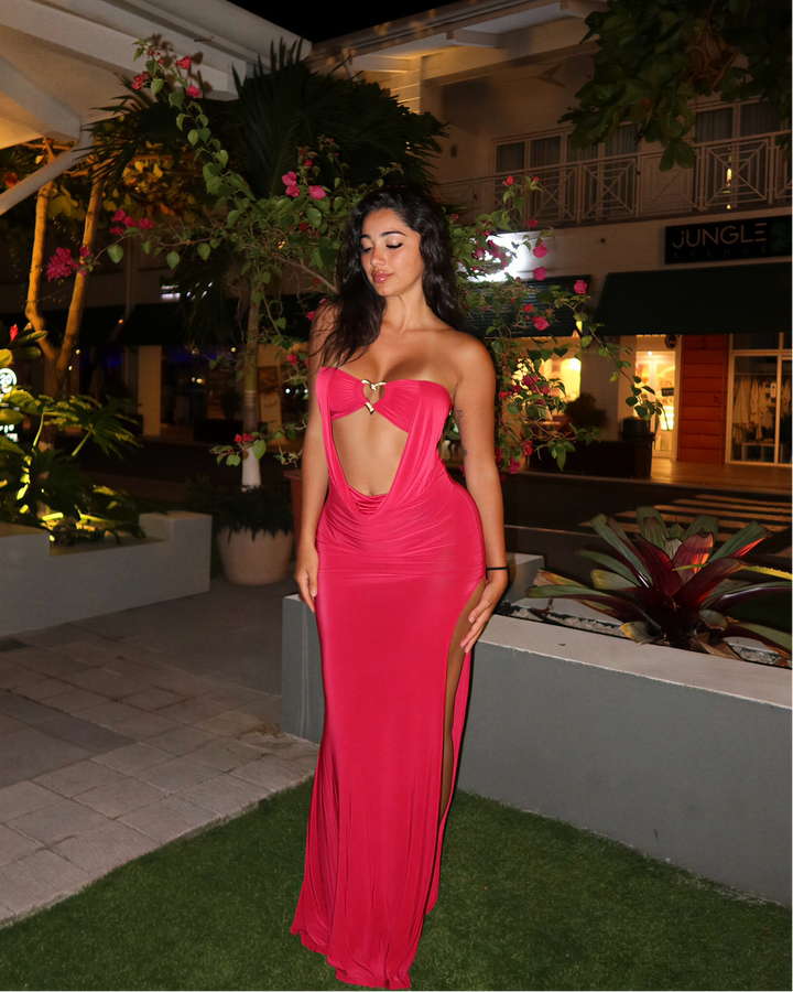 Floor-Length Evening Gown Maxi Dress