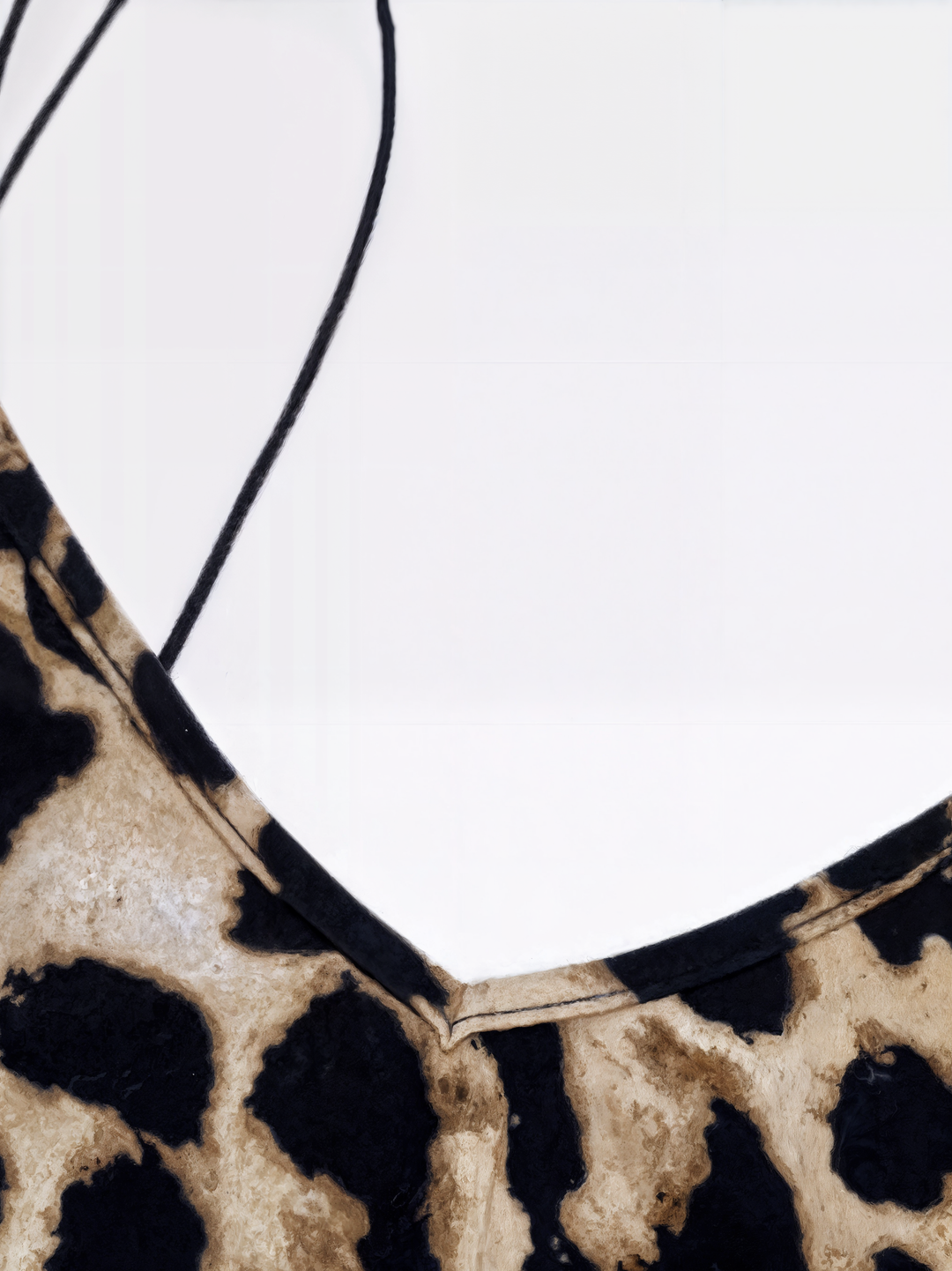 Leopard Print Spaghetti Strap Midi Dress