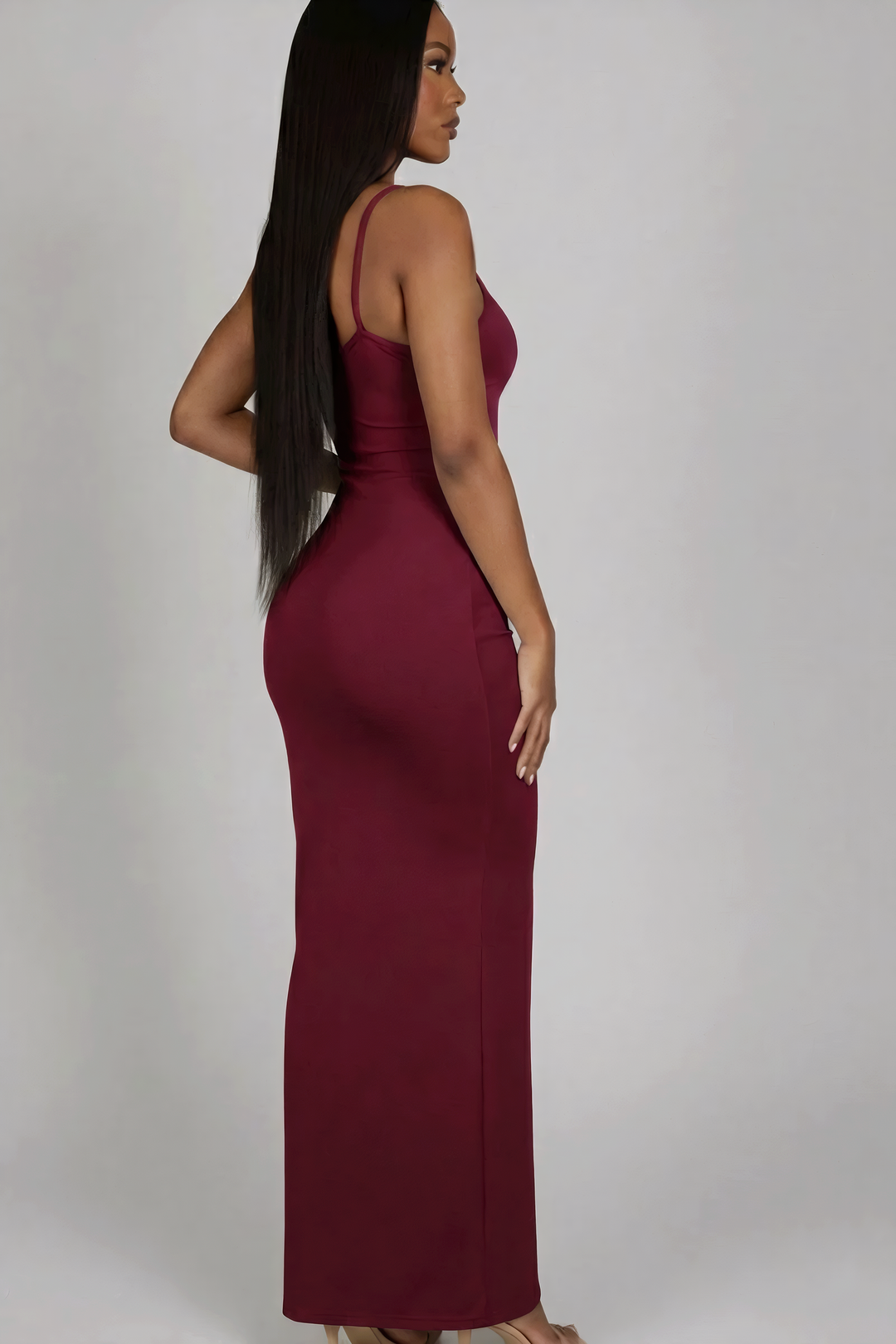Ribbed Mermaid Hem Cami Dress