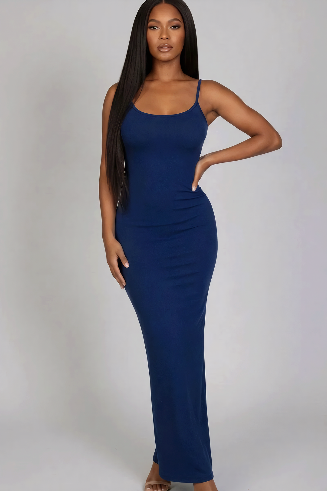 Ribbed Mermaid Hem Cami Dress