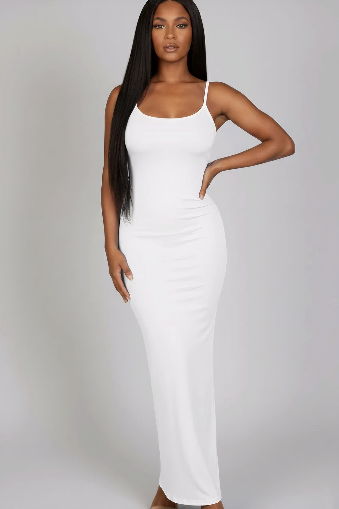 Ribbed Mermaid Hem Cami Dress