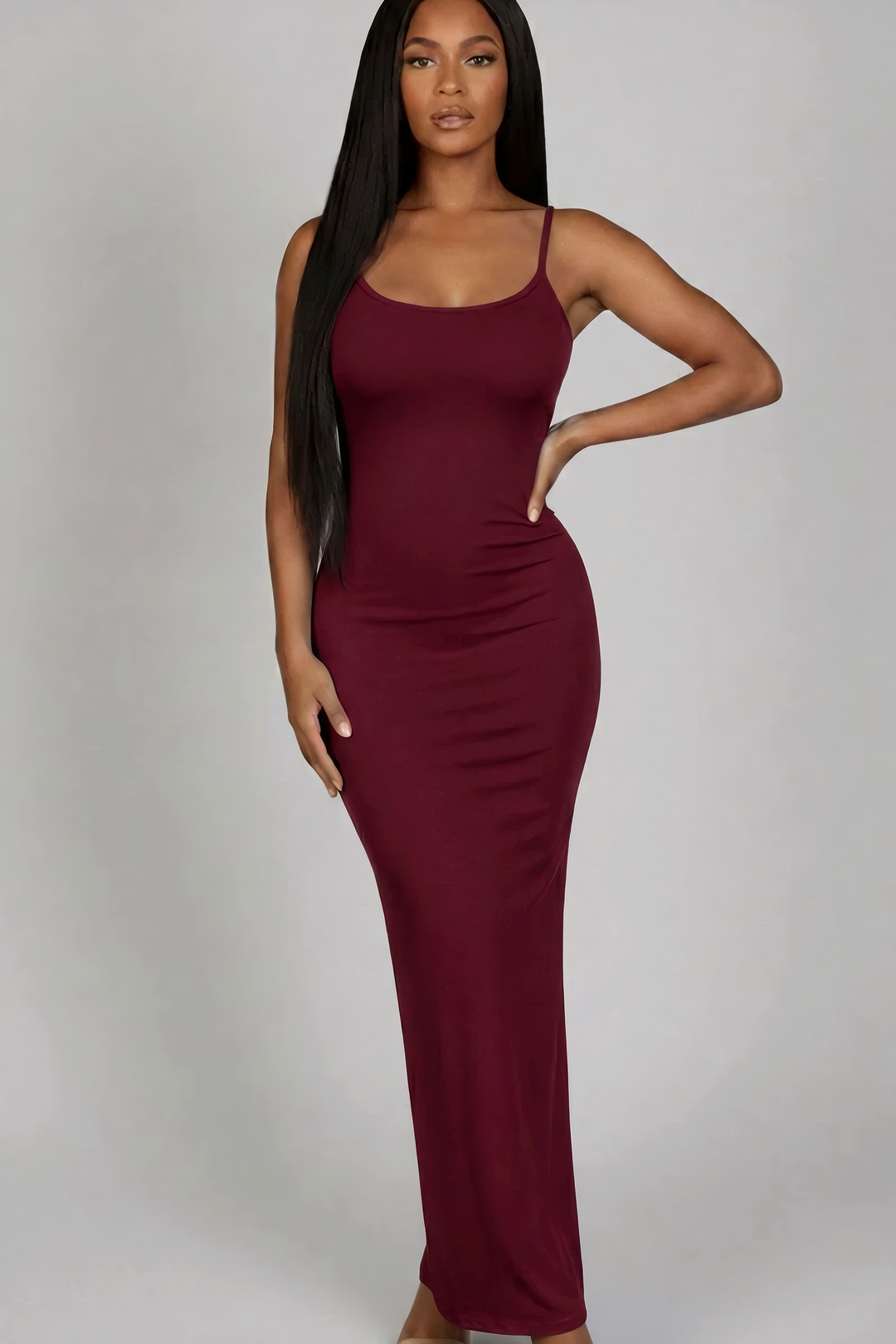Ribbed Mermaid Hem Cami Dress