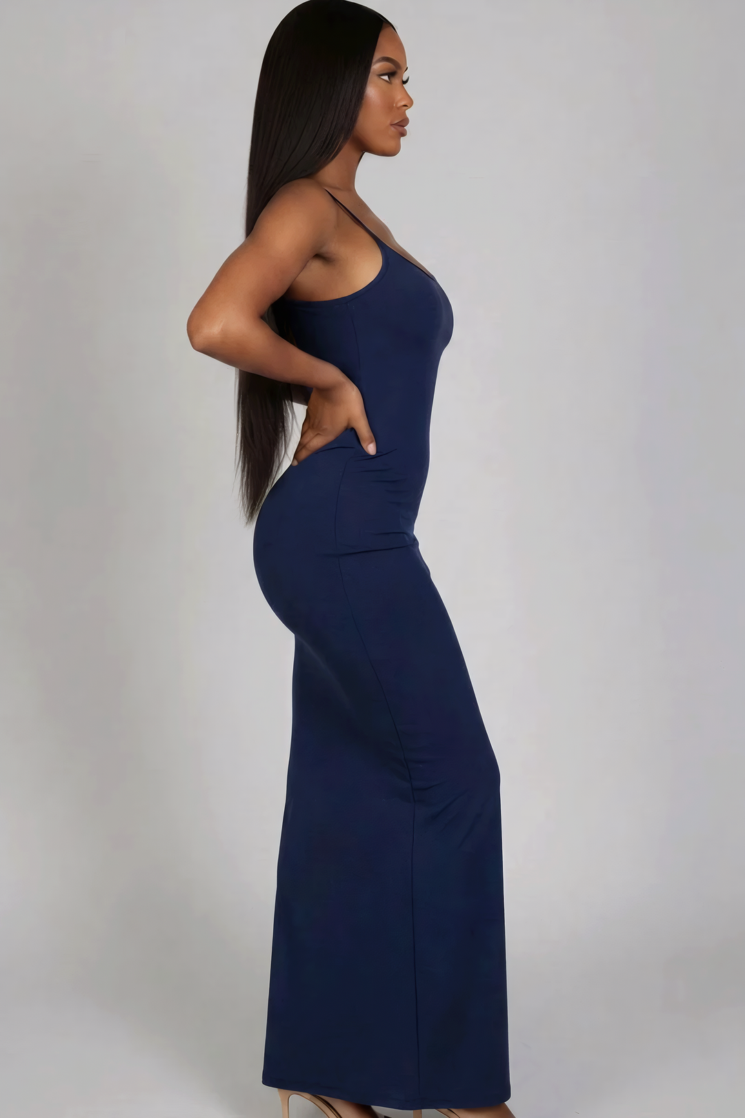 Ribbed Mermaid Hem Cami Dress