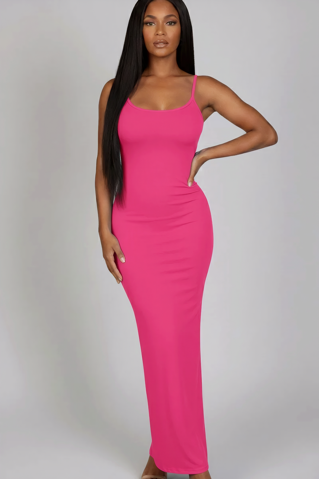 Ribbed Mermaid Hem Cami Dress