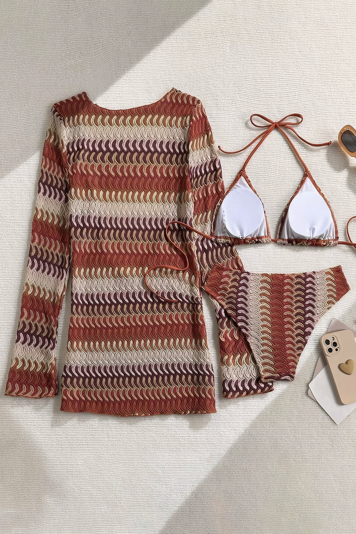 Crochet Bikini Set with Cover-Up