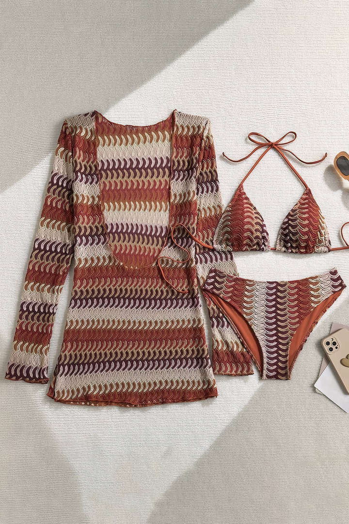 Crochet Bikini Set with Cover-Up