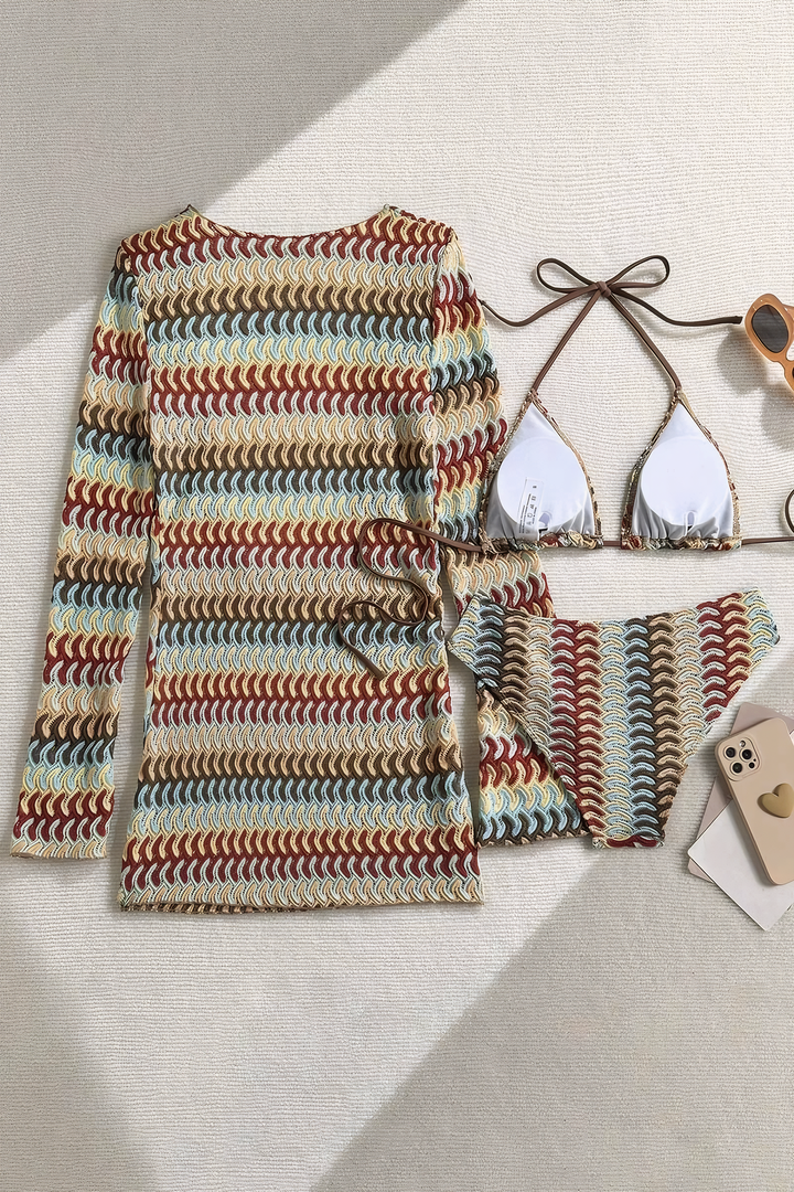 Crochet Bikini Set with Cover-Up