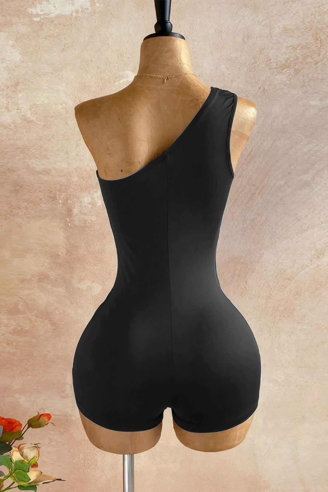 One-shoulder Bodycon Romper