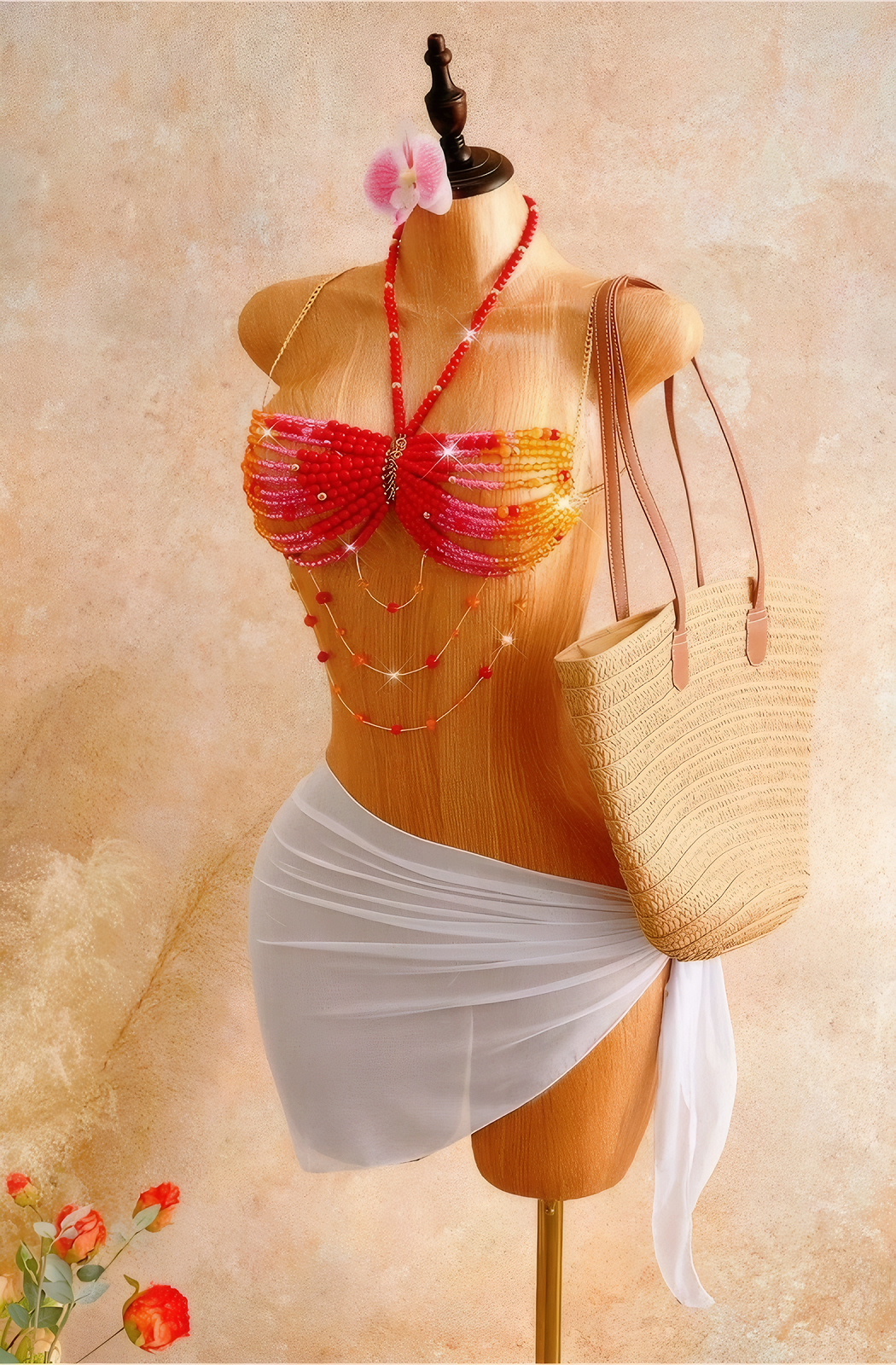 Multi-Layer Chain Bikini Top