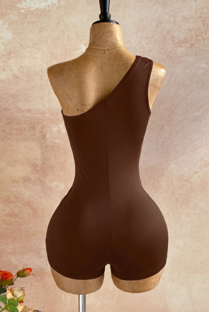 One-shoulder Bodycon Romper