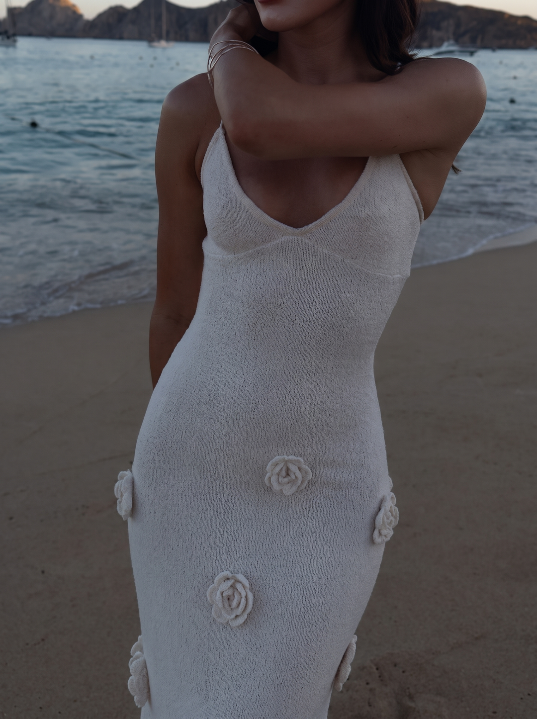 Flower Maxi Sweater Cami Dress