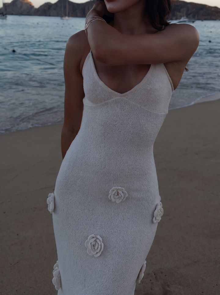 Flower Maxi Sweater Cami Dress